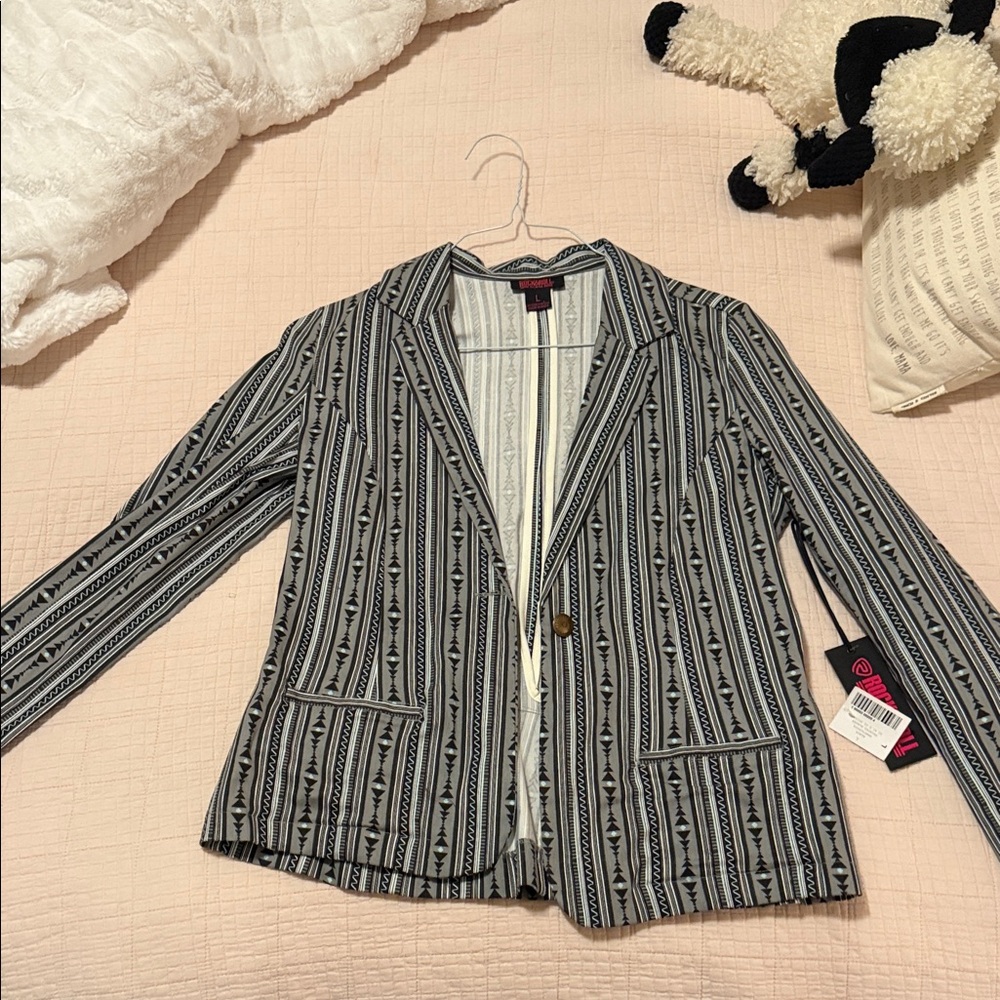 Chic Striped Women's Blazer